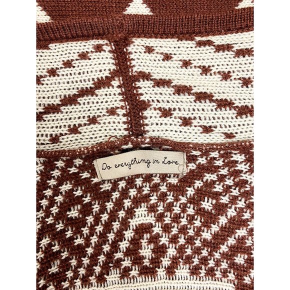 Anthropologie Knit Southwestern Wrap Vest Layered Scarf - Picture 8 of 8